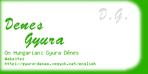 denes gyura business card